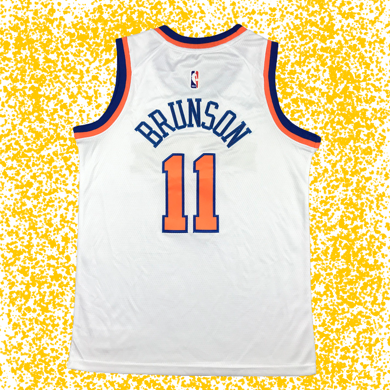 Knicks #11 Brunson White Association Edition T-Shirt
