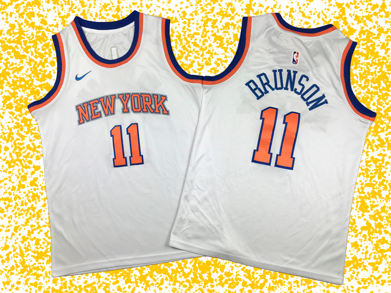 Knicks #11 Brunson White Association Edition T-Shirt