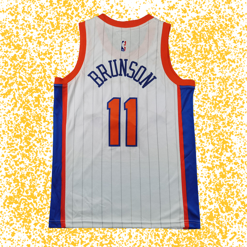Knicks #11 Brunson White City Edition T-Shirt