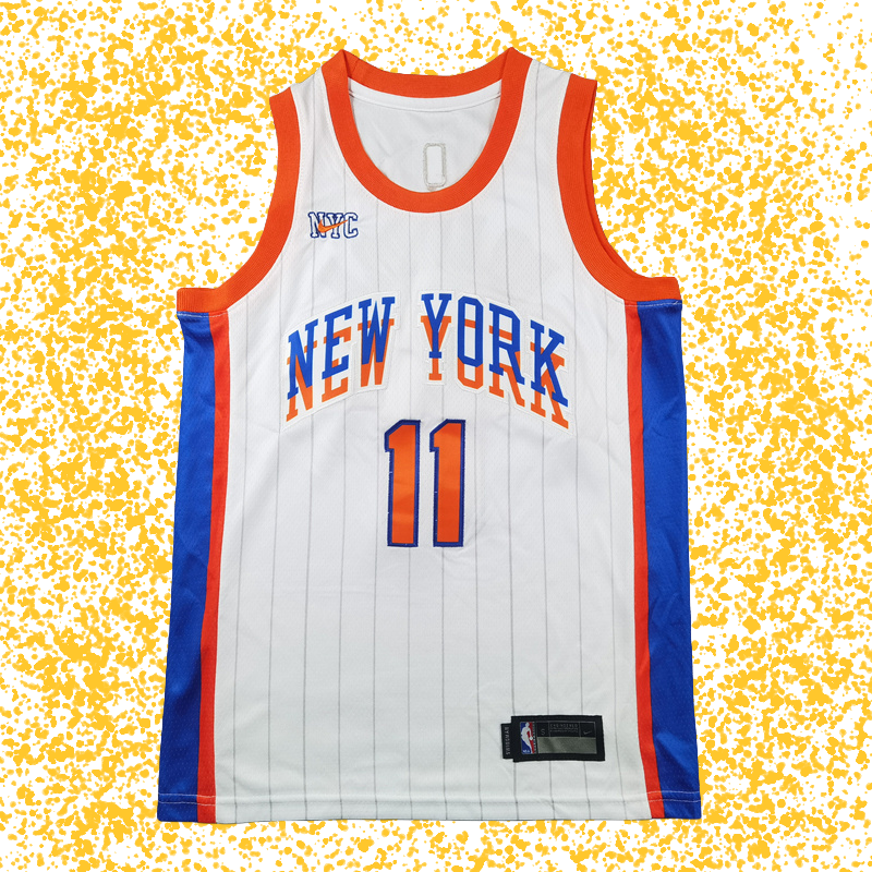 Knicks #11 Brunson White City Edition T-Shirt