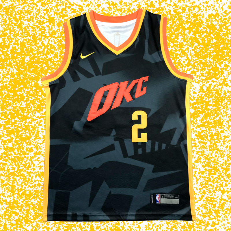 Thunder #2 Gilgeous-Alexander Black 2024 City Edition T-Shirt