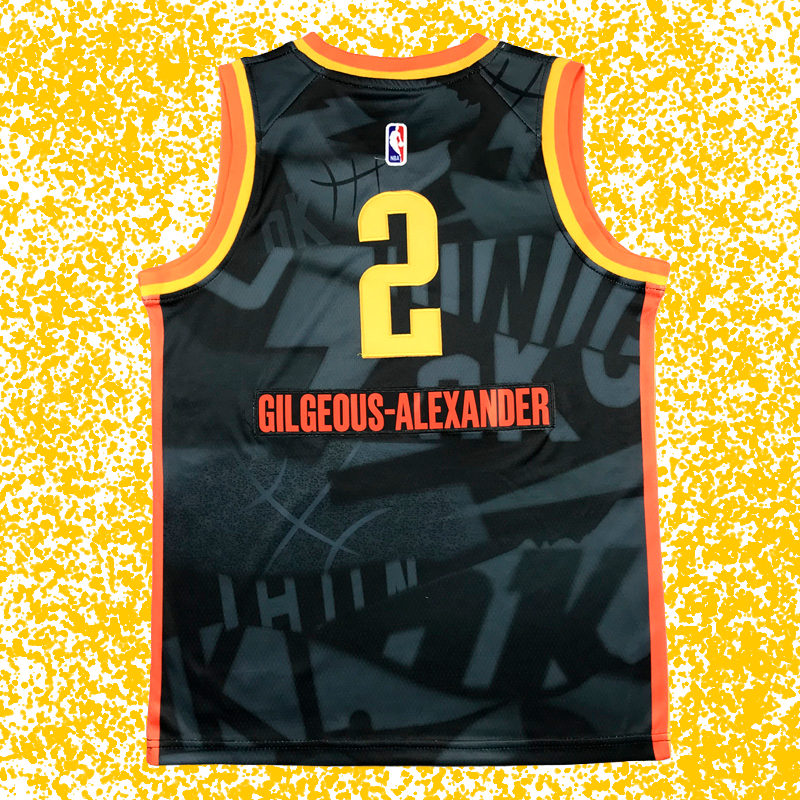 Thunder #2 Gilgeous-Alexander Black 2024 City Edition T-Shirt