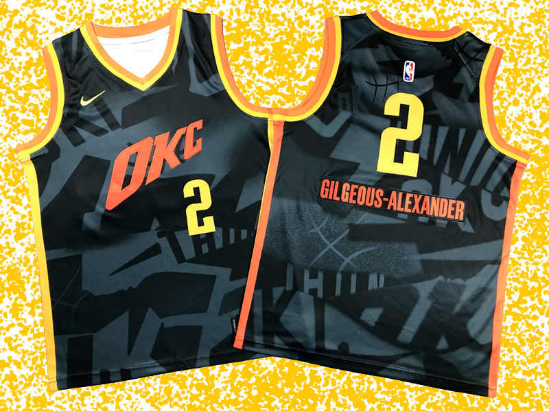 Thunder #2 Gilgeous-Alexander Black 2024 City Edition T-Shirt
