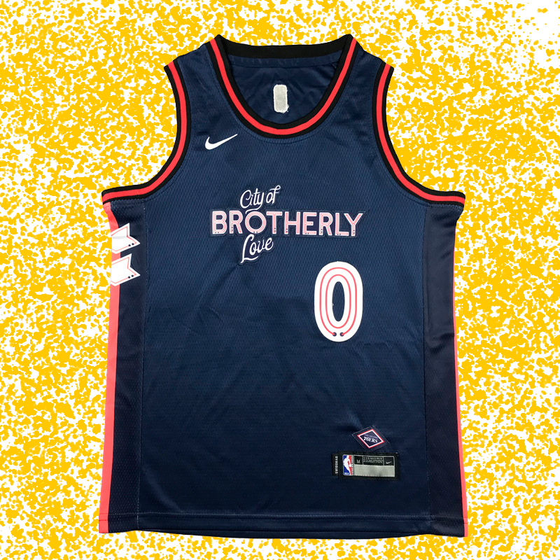 76ers #0 Maxey Deep Navy 2024 City Edition T-Shirt