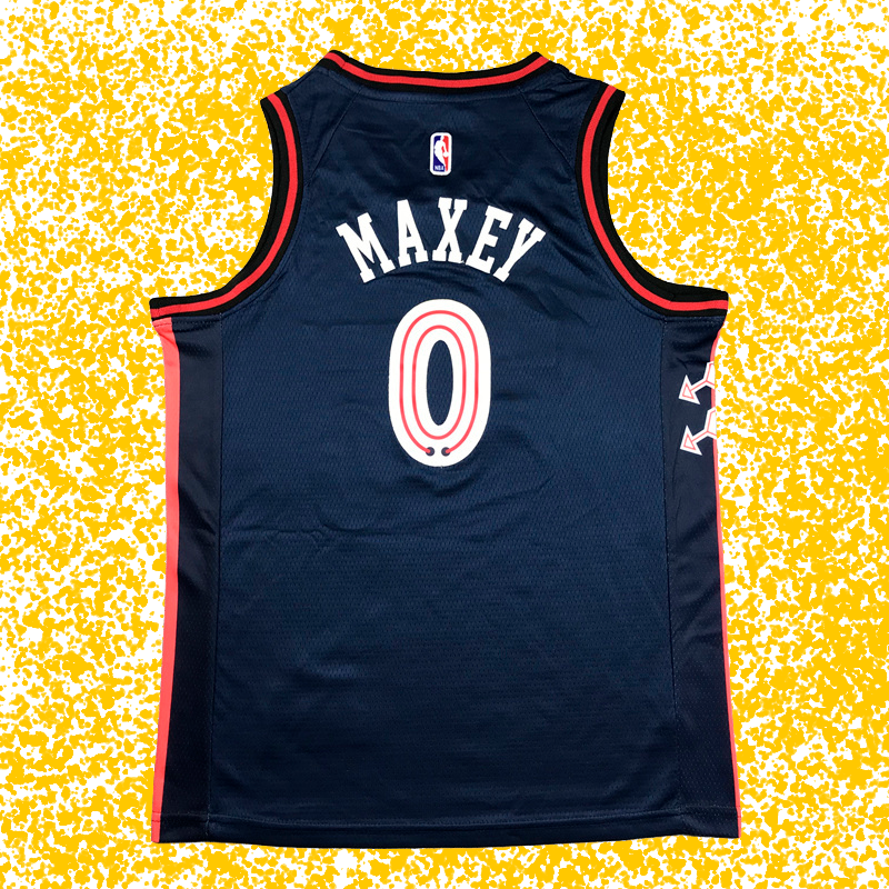 76ers #0 Maxey Deep Navy 2024 City Edition T-Shirt