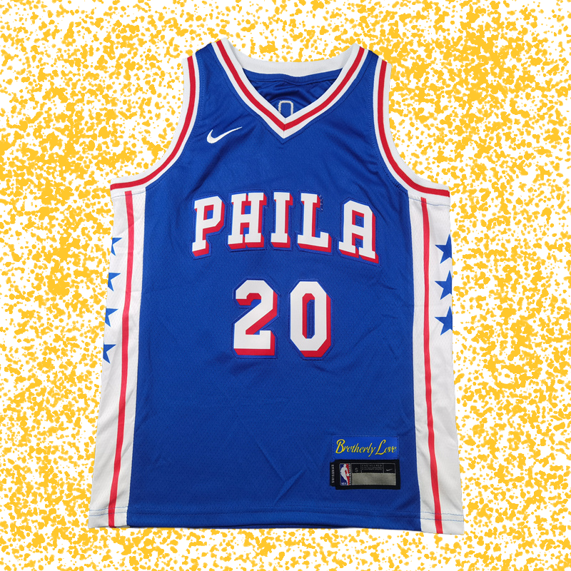 76ers #20 McCain Blue Icon Edition T-Shirt