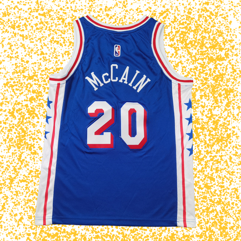 76ers #20 McCain Blue Icon Edition T-Shirt