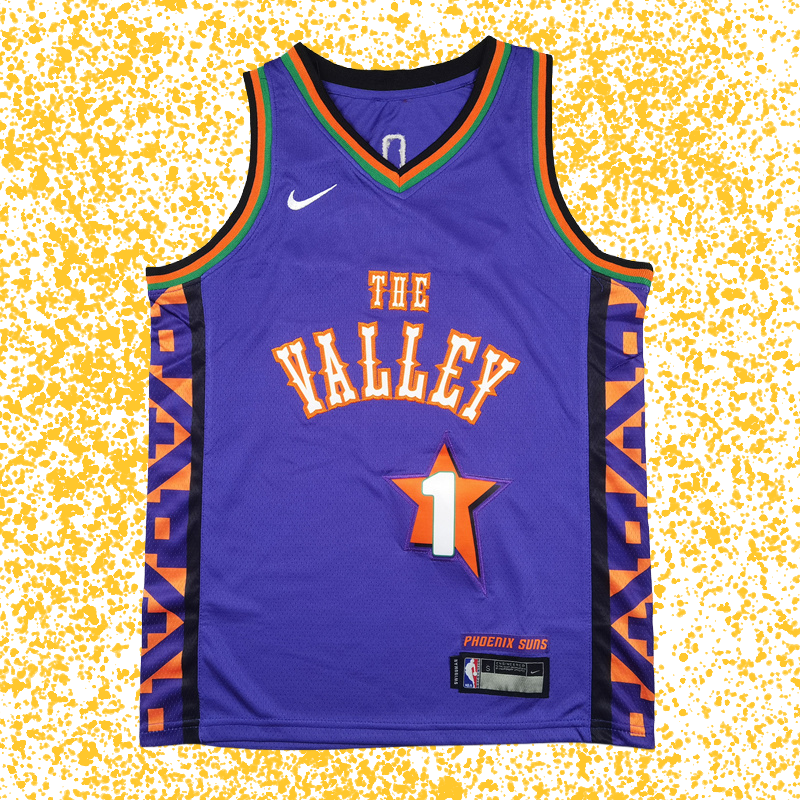 Phoenix Suns #1 Booker Purple City Edition T-Shirt