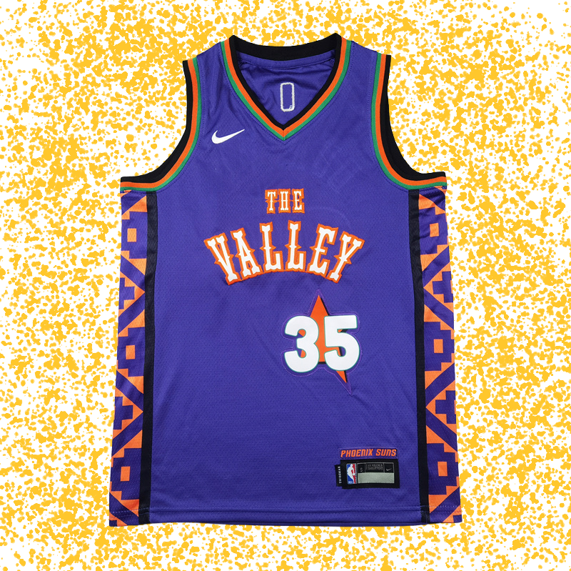 Suns #35 Durant Purple City Edition T-Shirt