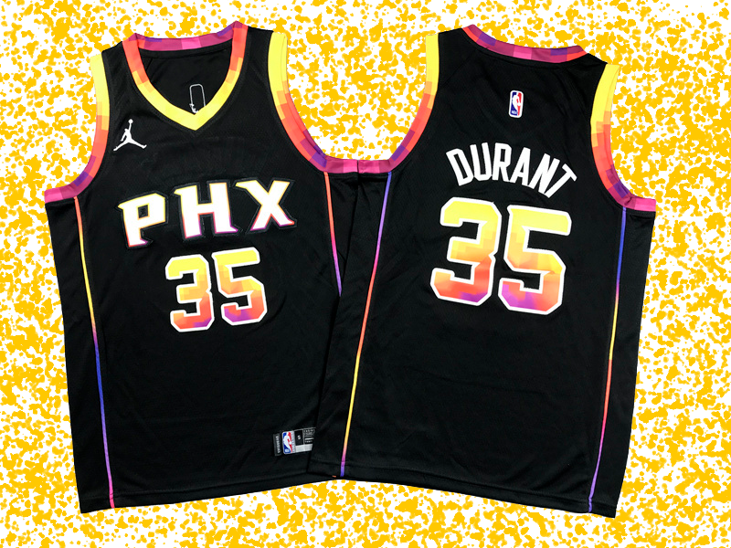 Suns #35 Durant Black Statement Edition T-Shirt