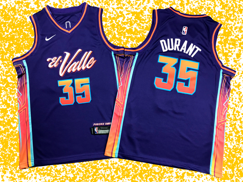 Suns #35 Durant Purple 2024 City Edition T-Shirt
