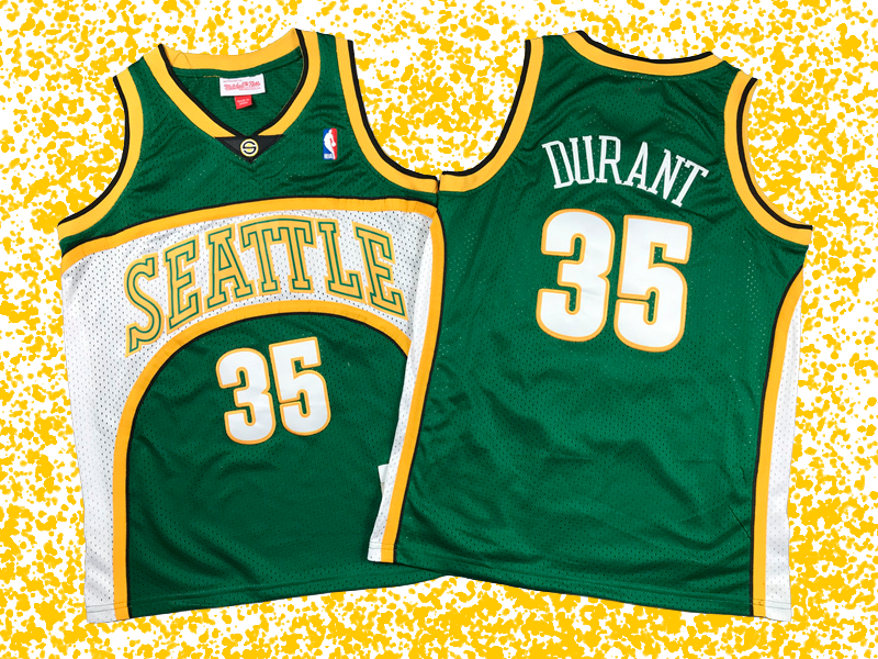 SuperSonics #35 Durant Green Icon Edition T-Shirt