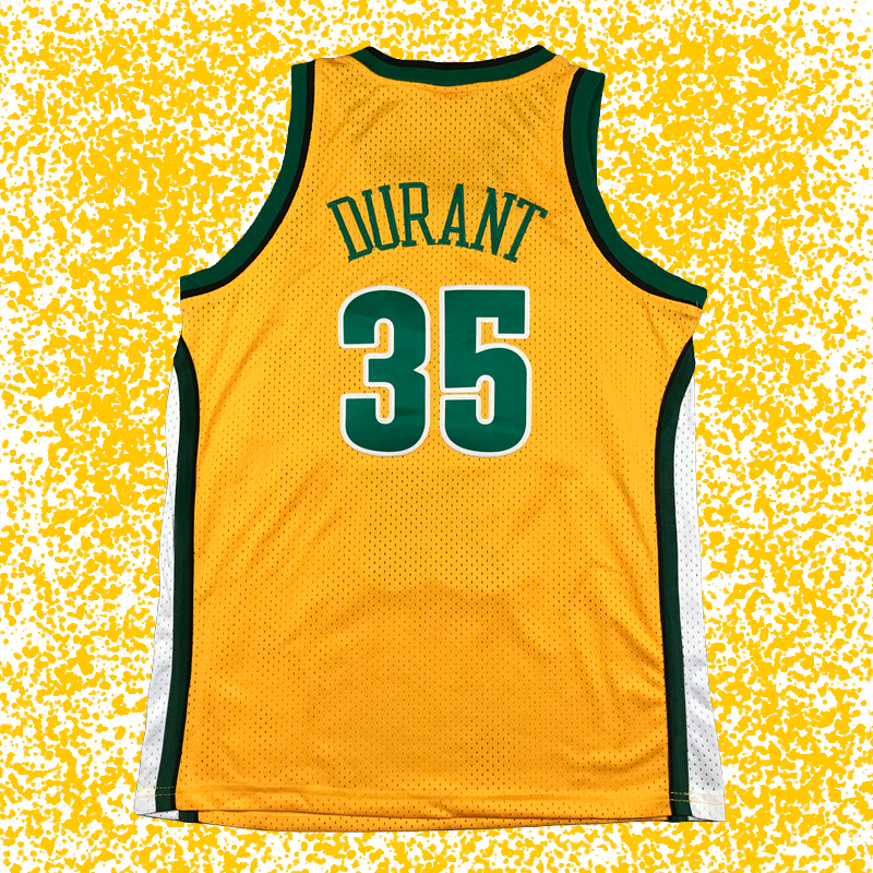 SuperSonics #35 Durant Yellow Icon Edition T-Shirt